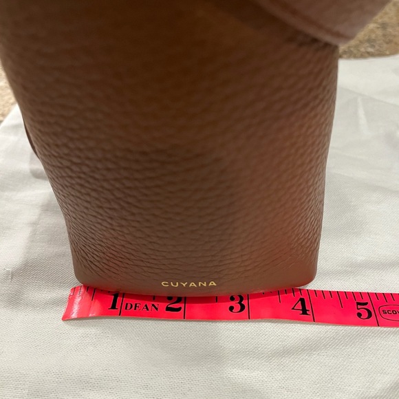 Cuyana Mini Paloma Pebble Leather Chestnut  Shoulder Bag - Picture 10 of 14